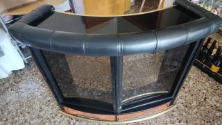 Mueble Bar con barra, espejo y Taburete