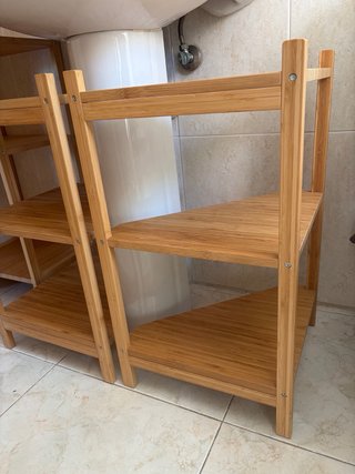 2 Estanterías Esquina Baño RAGRUND Bambú