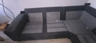 Sofá Rinconera Gris Tela