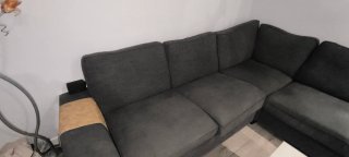 Sofá Rinconera Gris Tela
