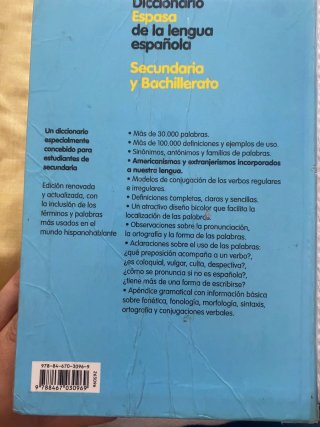 Diccionario Espasa de la lengua española Secund