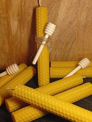 10 VELAS CERA ABEJA