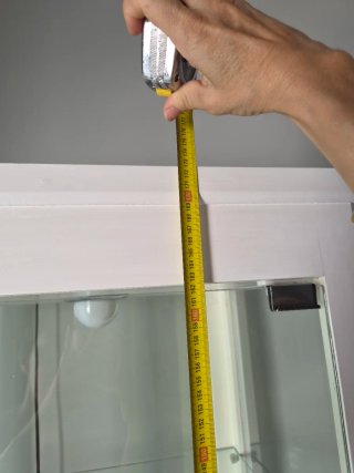Vitrina expositora cristal y madera