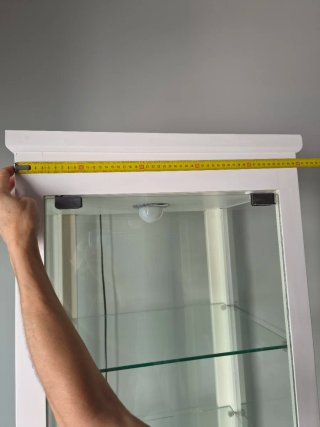 Vitrina expositora cristal y madera