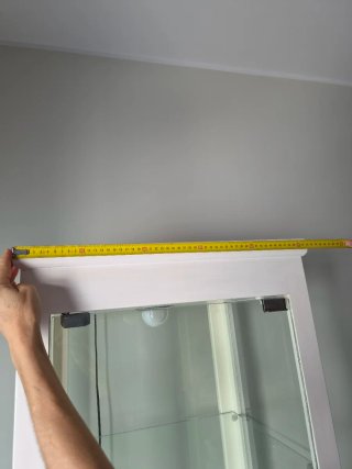 Vitrina expositora cristal y madera