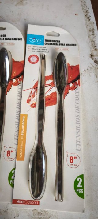 Set cubiertos marisco metal nuevo sín estrenar