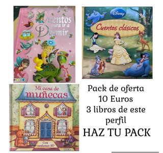 PACK DE 3 LIBROS DE CUENTOS INFANTILES. Nuevos