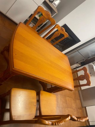 Mesa de Comedor Vintage de Madera