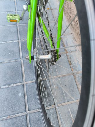 Bicicleta Urbana Verde tipo Fixie con/sin piñón