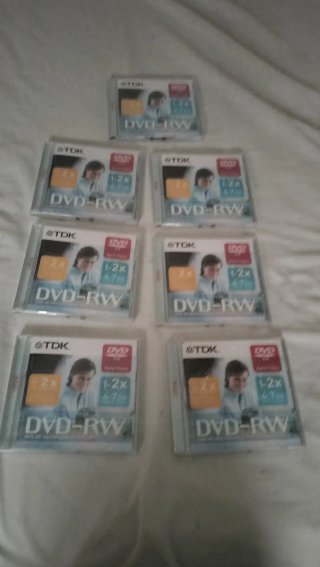 Pack 7 DVD-RW TDK 4.7GB 1-2x