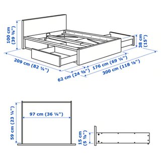 Cama IKEA MALM 160x200 cm