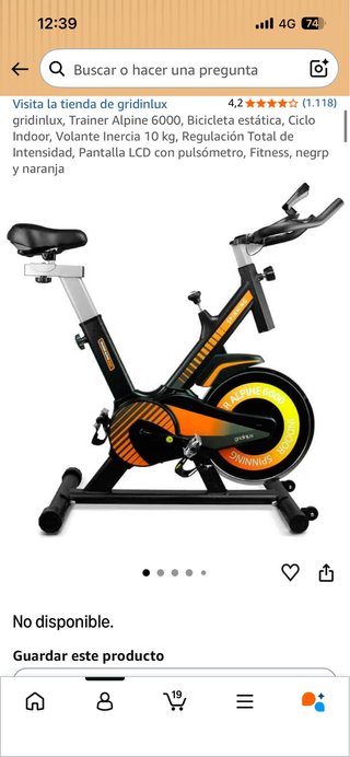 Bicicleta de Spinning Alpine 6000 PAMPLONA
