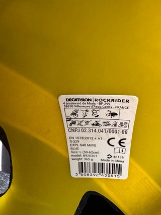 Casco Bicicleta Rockrider Azul talle L