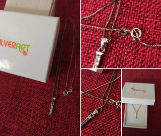 Collana Silverart lettera I zirconi