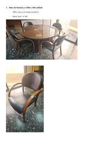 Mesa de Reunión y 4 Sillas
