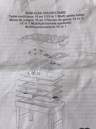 Mesa Multijuegos Verde