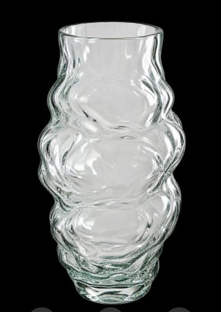 Jarrón de Cristal con Relieve
