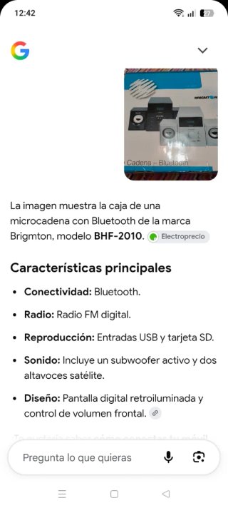 Micro Cadena BRIGMTON Bluetooth