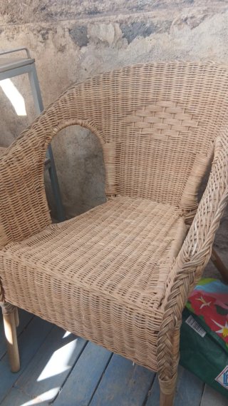 Silla Ratán Ikea Beige