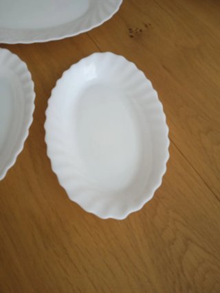 Set Arcopal: Bandeja Ovalada y 3 Entremeseras vint