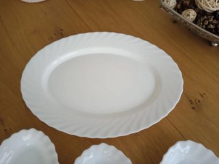 Set Arcopal: Bandeja Ovalada y 3 Entremeseras vint