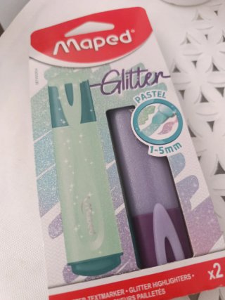 Pack 2 Subrayadores Maped Glitter Pastel