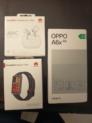 OPPO A6x 5G + Huawei Band 11 Pro + Freebuds SE4