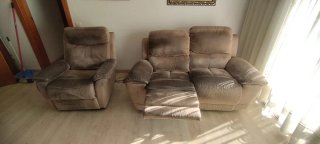 Sofá 2 plazas y Sillón Relax Eléctrico