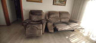 Sofá 2 plazas y Sillón Relax Eléctrico