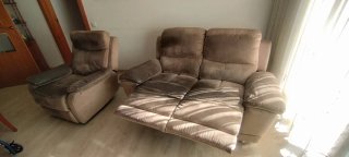 Sofá 2 plazas y Sillón Relax Eléctrico