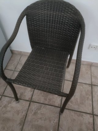 2 Sillas de Terraza de Ratán plástico