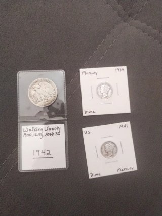 Lote de 3 Monedas de Plata EE. UU.