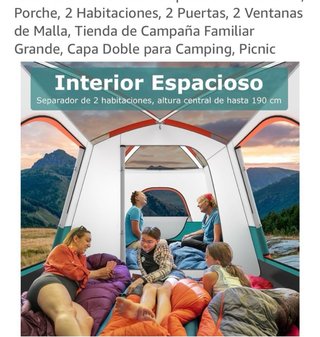 Carpa tienda camping 4-10 personas
