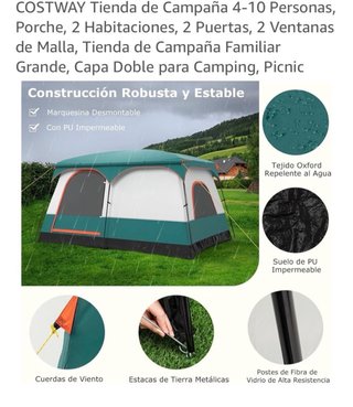 Carpa tienda camping 4-10 personas