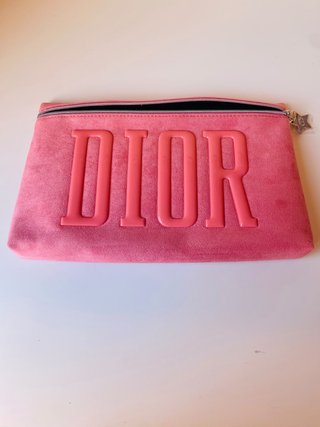 Neceser Dior Rosa con Letras en Relieve
