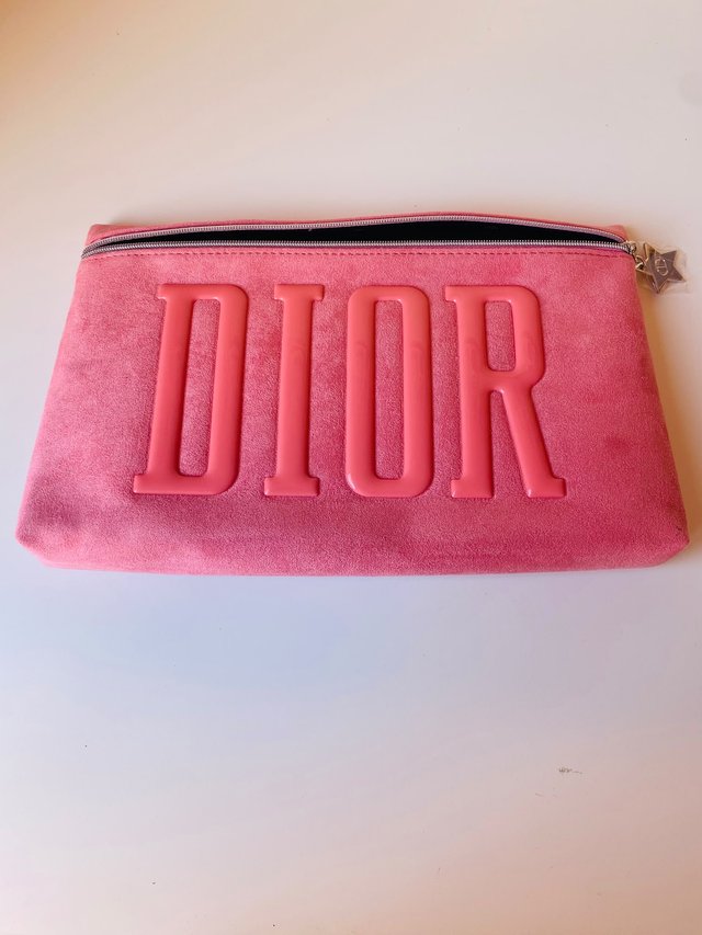 Neceser Dior Rosa con Letras en Relieve