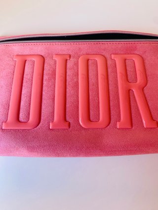 Neceser Dior Rosa con Letras en Relieve