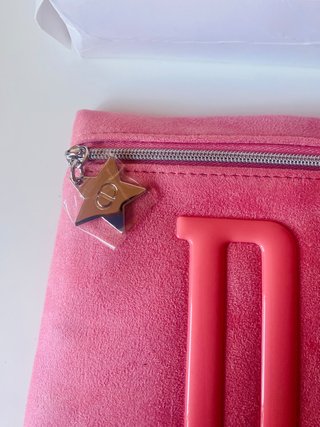 Neceser Dior Rosa con Letras en Relieve