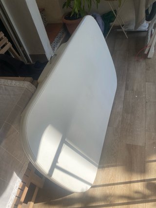 Mesa de cocina provenzal blanca extensible