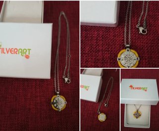 Collana Silverart con pendente stile marines