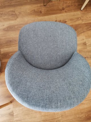 Set de 4 Sillas Tapizadas Gris y Roble