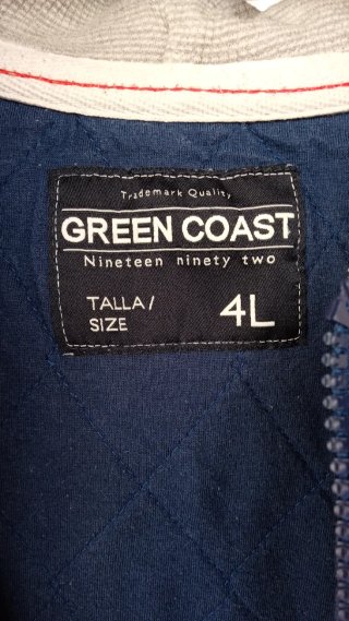 Sudadera con capucha Green Coast azul Talla L