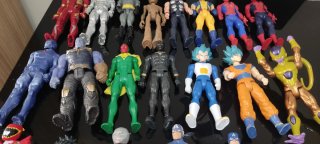 Lote Muñecos Super Héroes Marvel y Dragon Ball