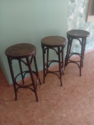 3 Taburetes de Bar de Madera 625670829