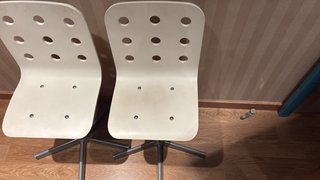 Juego de 2 sillas blancas