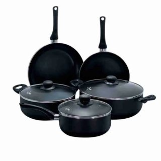 Batería Cocina Klack 3 Ollas + 2 Sartenes