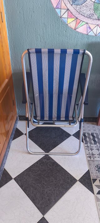 Silla de Playa Plegable de Aluminio