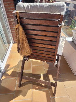 2 Sillas Exterior Reclinables Plegables