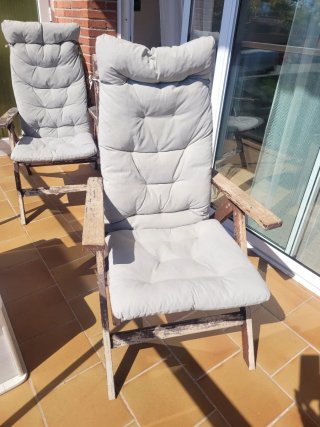 2 Sillas Exterior Reclinables Plegables