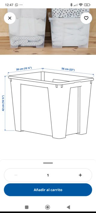 Caja Almacenaje Samla 65L Ikea